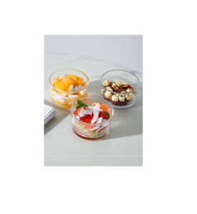 Artículo de uso diario, contenedor de frutas, tazón de vidrio transparente, acabado brillante para forma redondeada, tazón de servidor de palomitas de maíz - Product Image 4