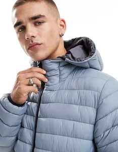 Mens Down Fill Windproof <b>Waterproof</b> <b>Jacket</b> Lightweight Insulated Warm Hooded Winter Breathable <b>Padded</b> <b>Jacket</b> Outdoor Wear - Product Image 3