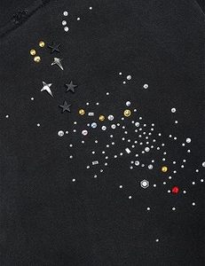 wholesale Star <b>Rhinestone</b> Zip Up Hoodies Women's Men's Casual Hooded <b>Jackets</b> Unisex Loose Crystal Y2K Pocket Sweatshirts hoodies - Product Image 3