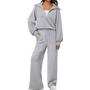 ชุดเซ็ตสตรีทแวร์ลำลอง 2 ชิ้น เสื้อฮู้ดผ้าฝ้ายเฟรนช์เทอร์รี่ 100% กางเกงขายาวทรงบาน ระบายอากาศได้ดี น้ำหนัก 300 กรัม - Product Image 2