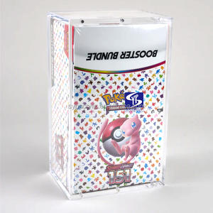 Горячая распродажа: Прозрачный высококачественный акриловый дисплей для коллекционных карточных игр Pokémon — набор бустеров «Фантомные огни» с крышкой на сильном магните - Product Image 1