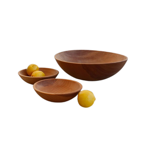 ชามไม้สำหรับเสิร์ฟผลไม้ พร้อมช็อกโกแลตคุณภาพพรีเมียม ชามใส่ผัก สำหรับใช้ในโรงแรมและร้านอาหาร - Product Image 5