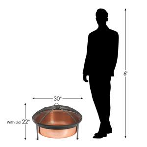 Brasero de Gas Natural de Cobre Moderno, Diseño Portátil, Hecho a Mano por Artesanos, para Eventos Nocturnos en el Patio Trasero y Precios al por Mayor de hasta 9999 BTU - Product Image 4