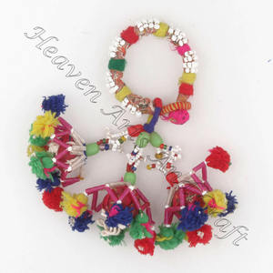 Rare Indien Vintage Gypsy Banjara Tribal Fusion Danse Du Ventre Brassard Cheville Bohème Perlé Bracelets Banjara Charm Vintage Perlé - Product Image 2