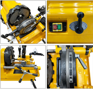 Techtongda 220V Điện Ống Threader Máy Tay Công Cụ Cho 1/2 "-4" Bspt/Npt Chủ Đề Ống Threading Cắt - Product Image 5