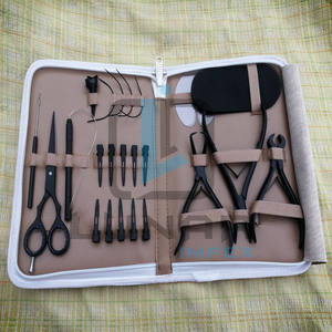 2024 New Arrival Top Quality Stainless Steel Material Black Matte <b>Hair</b> <b>Extension</b> <b>Tools</b> Kit With Customized Accessories - Product Image 5