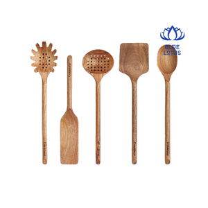 ชุดช้อนไม้ขายดี - อุปกรณ์ทำครัวด้ามยาวสำหรับคน ตัก และอื่นๆ - รับผลิตแบบ OEM - Product Image 1