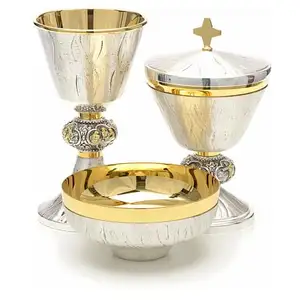 Ciborium Church豪华手工黄铜圣杯低价提供非常优质的手工葡萄酒圣杯环保