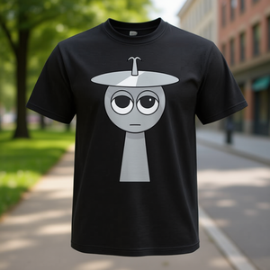 T-Shirt Promozionale Sprunki Design Cluker Unisex per Adulti Girocollo Manica Corta Stampa Digitale - Product Image 4