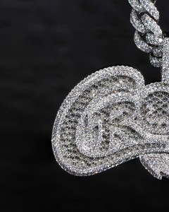 Collar de Moda con Colgante de Rapero de Plata 925 Chapado en Oro de Alta Calidad Personalizado con Moissanita Estilo Hip Hop Iced Fashion GRA - Product Image 5