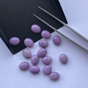 8มม. 10มม. สีม่วงธรรมชาติสีม่วงหลังเรียบแบนปรับทรงหลวมสำหรับทำเครื่องประดับจี้แหวนคริสตัล - Product Image 2