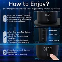 Termo Eléctrico Inteligente con Logotipo Personalizado, Batería USB, Acero Inoxidable, LED, Control de Temperatura, para Exteriores, Auto, Hotel