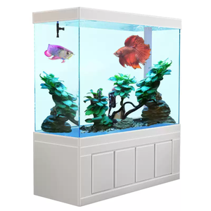 Acuario <span class=keywords><strong>Grande</strong></span> de Alta Capacidad Fabricado por Profesional de Vidrio, Tanque de Peces Cuadrado Personalizado para Decoración Otoñal del Hogar - Product Image 4