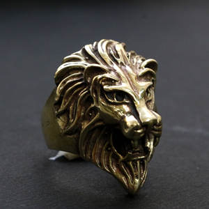Nouvelle arrivée Lion Face 14 Bague en laiton plaqué or Accessoires de mode Bague brillante pour femme pour mariage et cadeaux - Product Image 3