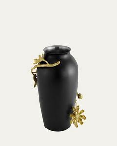 แจกันเหล็กลายดอกไม้สีเงินตกแต่งงานแต่งงานและตกแต่งด้วยใบไม้อลูมิเนียม - Product Image 5