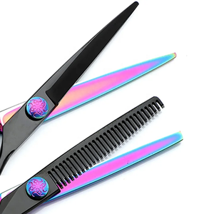 Ensemble de ciseaux de cheveux de Salon professionnel de haute qualité en acier inoxydable 440C ciseaux de beauté à pointe de lame tranchante - Product Image 5