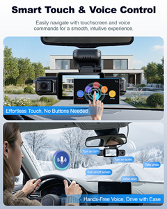 Caméra embarquée N300Pro 4 canaux avec capteur STARVIS 2, enregistrement avant 4K, arrière et intérieur 1080P, écran tactile 3 pouces, GPS intégré et moniteur de stationnement - Product Image 4
