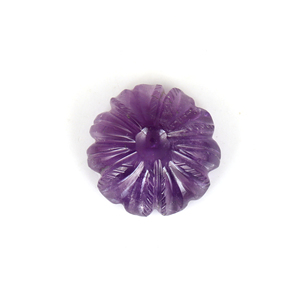 Pierres précieuses naturelles Gopika Améthyste Violette taille fleur, calibrées, taille libre, certifiées, pierre de naissance pour la fabrication de bijoux - Product Image 1