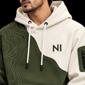 Heavyweight Fleece Cotton Sweatshirt Unisex Regular Fit Casual Pullover Hooded Lined Autumn Embroidered Beaded Anti-shrink - Product Image 4