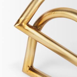 Sculpture à emboîtement en métal doré mat fait à la main décoration de maison de style design moderne pour le salon - Product Image 5