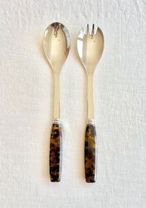 Ensemble de couverts à poignée en résine d'olive de qualité supérieure avec lames en acier inoxydable, fourchette, couteau et cuillère, ensemble de 3 pièces pour une cuisine raffinée - Product Image 6