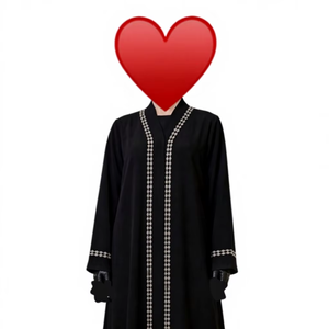 ชุดเดรสปาร์ตี้ดีไซน์เนอร์ปักลายคุณภาพสูง ตกแต่งเพชรด้านหน้าแบบเปิด พร้อมผ้าคลุมศีรษะแบบอิสลาม ผ้าพันคอแบบดูปัตตา อาบายะห์สุดหรู - Product Image 1