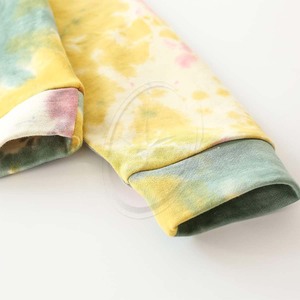 Sweat-shirt à capuche personnalisé respirant tie dye pour hommes et femmes Sweat-shirt à capuche en coton thermique à manches longues et cordon de serrage - Product Image 6