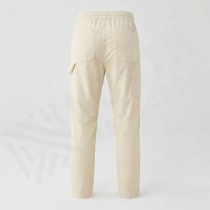 <b>Men's</b> Corduroy Cargo Pants Relaxed Fit With <b>Elastic</b> <b>Waist</b> And Side Pockets Fashionable <b>Trousers</b> For Outdoor Activities Daily - Product Image 2