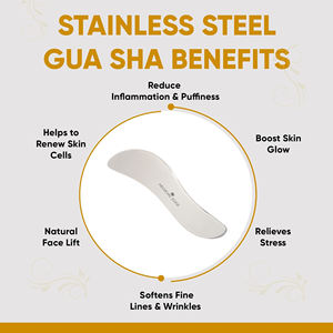 Usine indienne directe qualité originale masseur Gua Sha en forme de S en acier inoxydable pour le corps améliore la Circulation sanguine peau éclatante - Product Image 3