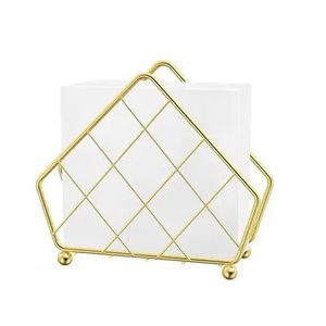 American Style Metal <b>Black</b> Napkin Holder Custom Shape for Home and Office Tabletop Decorative <b>Tissue</b> Holders - Product Image 6
