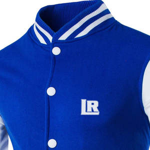 Chaqueta con letras de manga larga de alta calidad personalizada para hombre, ropa informal de invierno con cuello levantado, estilo callejero - Product Image 3
