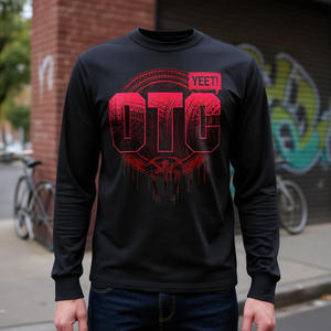 เสื้อยืดวินเทจ OTC Yeet Apparel ทรงคลาสสิคสำหรับผู้ใหญ่ สีดำ แขนสั้นหรือแขนยาว คอกลม ไซส์เล็ก สำหรับโปรโมชั่น - Product Image 3