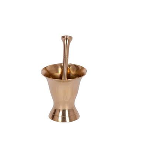 Mortier et pilon en laiton outils d'épices aux herbes mortier et pilon ensemble pilon à l'ail avec utilisation à la main à bas prix - Product Image 5