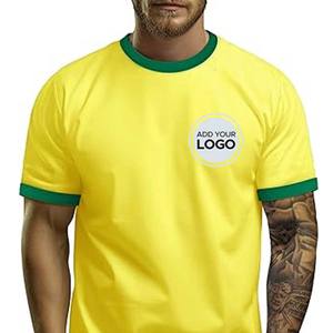 Ringspun algodón Heather Jersey poliéster Ringer logotipo personalizado camisetas Jersey manga corta Ringer camiseta - Product Image 6