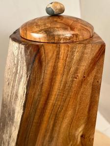 High Quality Premium Solid Wooden Handmade Cremation Urns with Lid Round 4-5L Capacity <b>Art</b> Deco Design for Ashes Memorial - Product Image 6