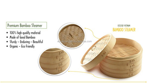 Ensemble de cuiseurs vapeur en bambou avec couvercle pour raviolis, dim sum, légumes, fruits de mer, restaurant, cuisine à domicile - Product Image 4