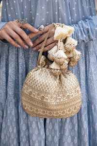 Bolso Potli Bordado de Diseño para Mujer, Bolso de Moda Tradicional para Bodas y Fiestas, Venta al por Mayor - Product Image 2