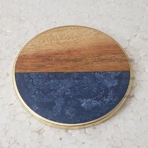 Posavasos Redondos de Madera Natural y Resina, Hechos a Mano, Pulidos, Decoración de Mesa, Utensilios de Cocina, Posavasos de Alta Calidad - Product Image 6