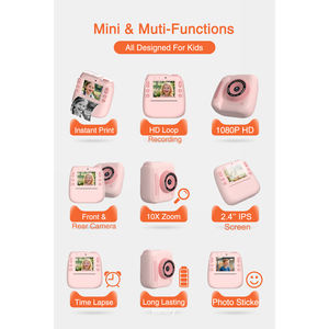 Cámara Instantánea para Niños, Mini Impresora de Fotos de Juguete, 48MP, Video 1080p, Pantalla de 2.4'', Sensor MOS CMOS, MP3, MicroSD, 1 Año de Garantía - Product Image 6
