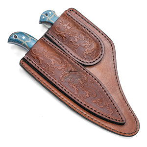 ชุดมีดเหล็กดามัสกัสมีหลายฟังก์ชันชุดมีดสแกนลายนิ้วมือด้ามไมโครปลอกหนังพรีเมี่ยม DD-DUO-121ล่าสัตว์กลางแจ้ง - Product Image 5