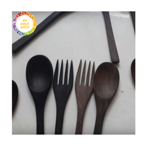 Cuillère en bois bois de bambou de qualité supérieure pour servir la salade et les pâtes fabricant d'ustensiles artisanaux Vietnam - Product Image 5