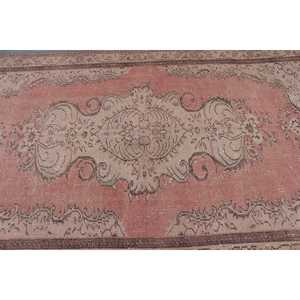 Grand tapis vintage 5,3x9,1 pi (162x276 cm), tapis turc à fleurs rouges - Product Image 5