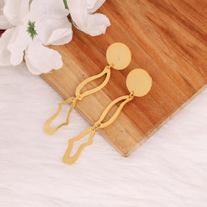 High Quality Brass Gold Plated Plain Stud Earrings Handmade Matt Finish Brass Gold Plated Stud Earring Wholesale manufacturer - Product Image 6