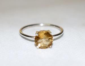 Anillo de Plata con Citrino Hecho a Mano, Piedra Natural, Joyería Apilable para Fiestas, Regalo para Ella - Product Image 6