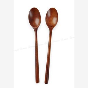 Cuchara y tenedor para servir ensalada de frutas, juego de utensilios de cocina de madera de acacia para postre, 2 piezas - Product Image 2