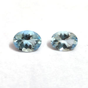 Aguamarina de corte ovalado de 8x6mm, piedra preciosa azul de la mejor calidad, 0,93 CTS - Product Image 2