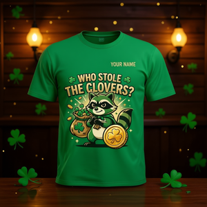T-Shirt Unisex Personalizzata per San Patrizio, Club dei Scherzi, Grafica Leprechaun, Divertente Quadrifoglio Irlandese Verde, Personalizzabile Promozionale - Product Image 3