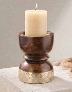 Bougeoir en bois de luxe pour la décoration de la maison couleur marron pour la décoration de salon et de mariage Design fait main - Product Image 5