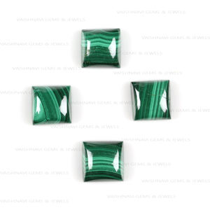 Malachite naturelle de qualité supérieure 10mm Cabochon calibré de forme carrée pierre précieuse en vrac pour la fabrication de bijoux fournisseur pierres précieuses organiques - Product Image 4