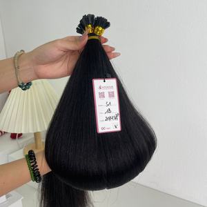 Extensiones de Cabello Humano Remy Vietnamita al por Mayor, Calidad A+++, 24 Pulgadas, Rizado Profundo, Ondulado Natural Yaki, Keratina, Color Negro Natural 1B, Doble Trama - Product Image 1